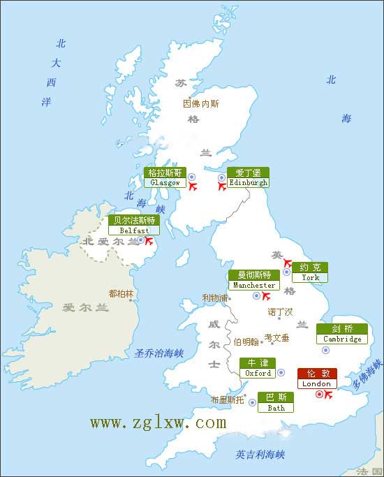 英国地图高清中文版