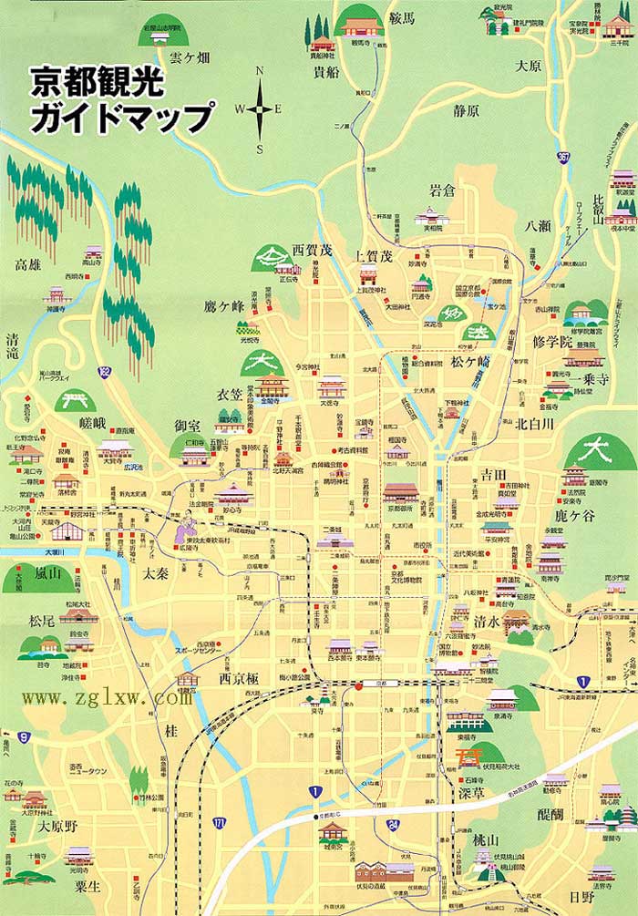 京都旅游景点地图